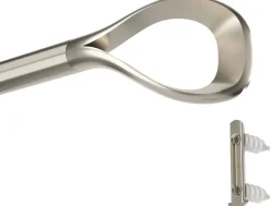 Tringle à rideaux extensible Loop (Nickel)