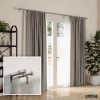 Tringle à rideaux nickel Cappa 305 à 457 cm (Double)