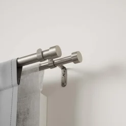 Tringle à rideaux nickel Cappa 305 à 457 cm (Double)