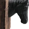 Tête de cheval noir en résine (15 x 21 x 30 cm)