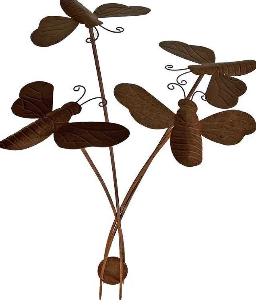 Tuteur à planter en fer abeilles 65 x 12 4cm