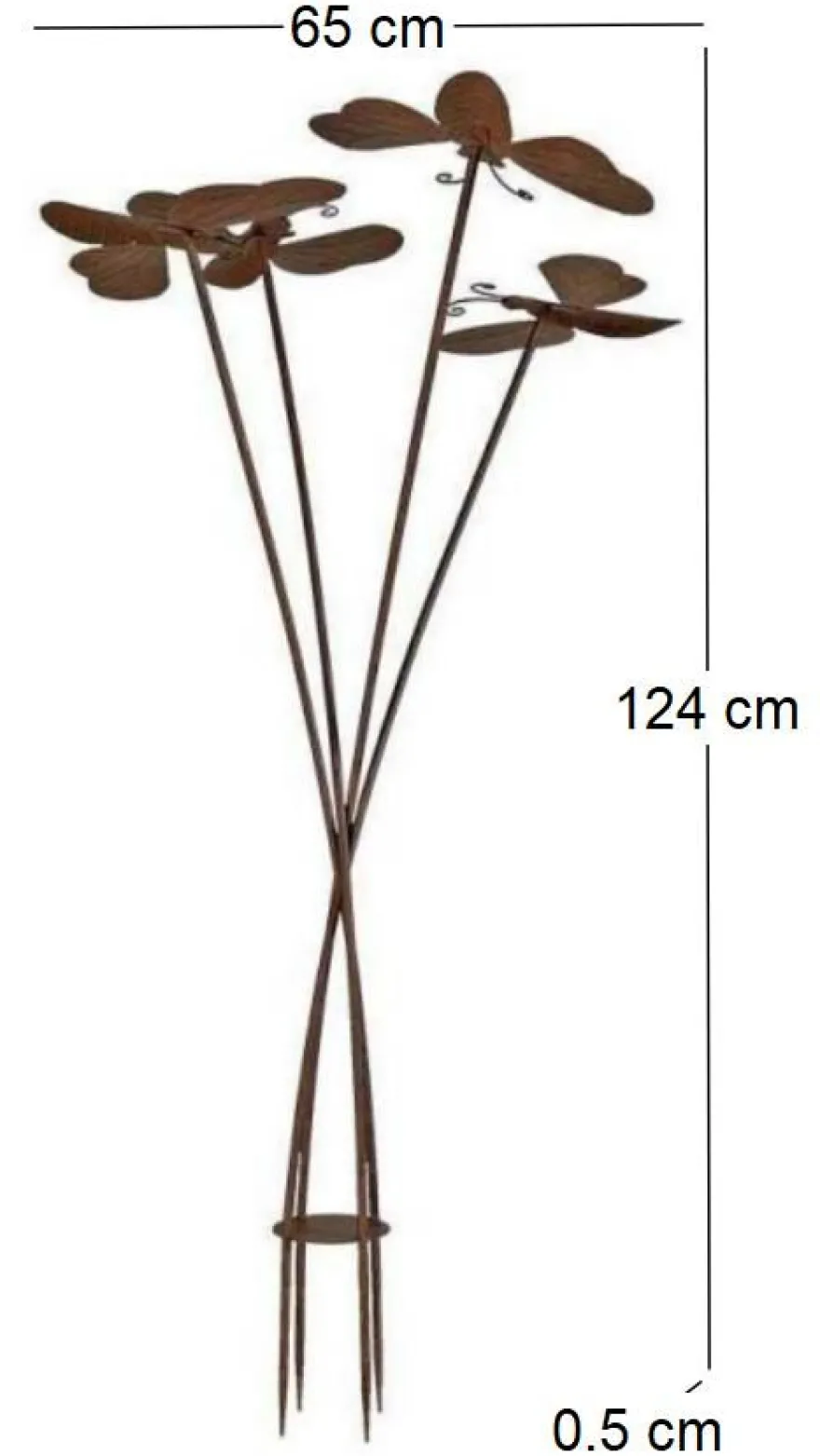Tuteur à planter en fer abeilles 65 x 12 4cm
