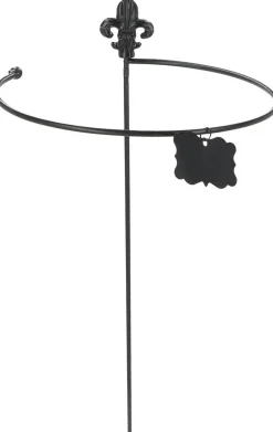 Tuteur à plantes rond en acier fleurs de lys (Lot de 2)