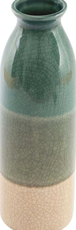 Vase en grès vert 28 x 9.5 cm