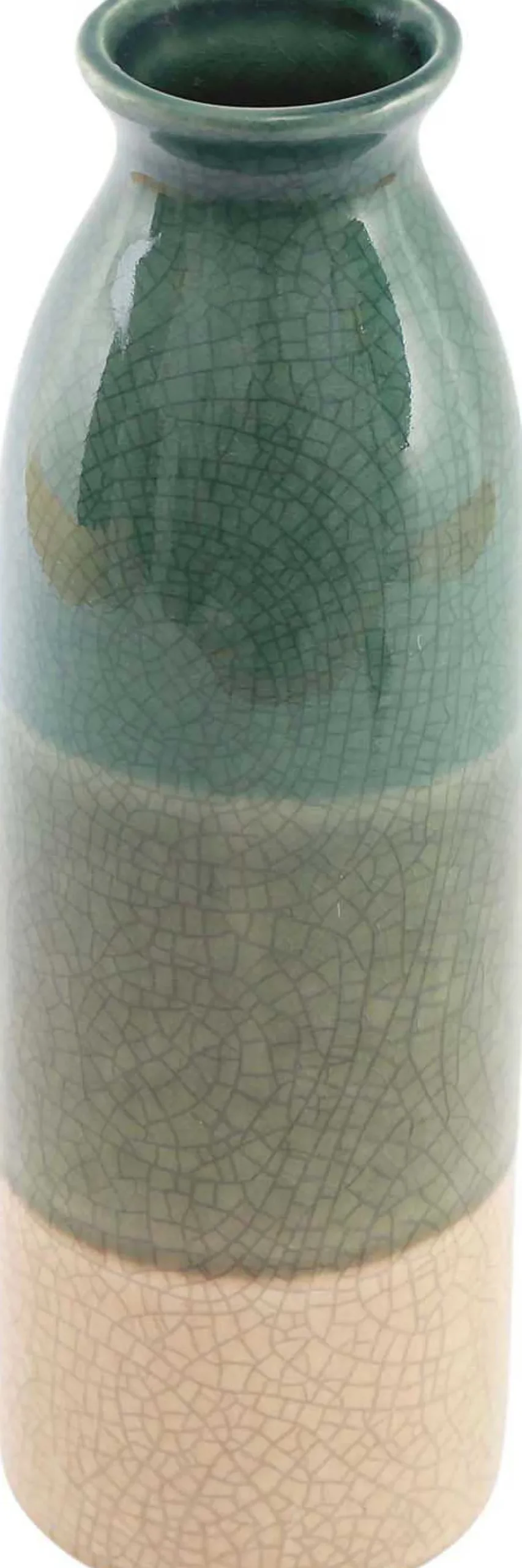 Vase en grès vert 28 x 9.5 cm