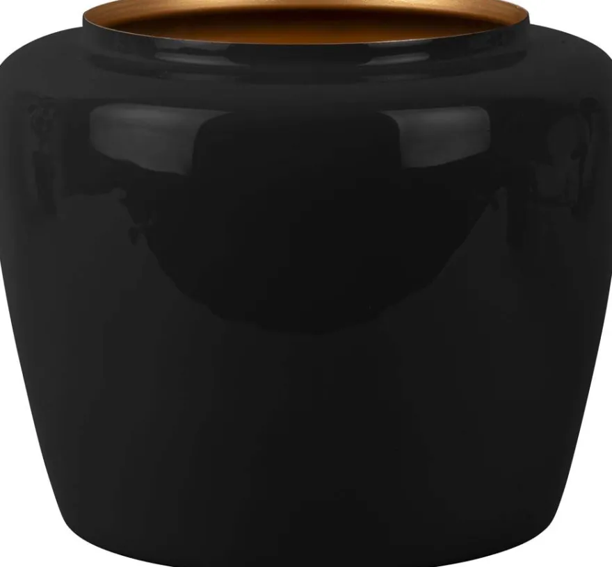 Vase en métal Plant 20 x 25 cm (Noir)