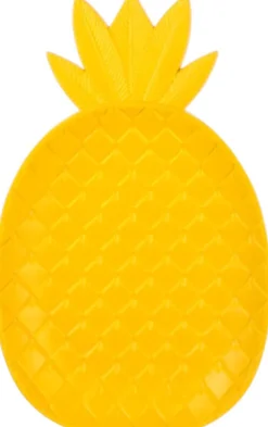 Vide-poche en bois coloré Ananas (Jaune)