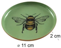 Vide-poche en métal Abeille 11 cm (Vert)