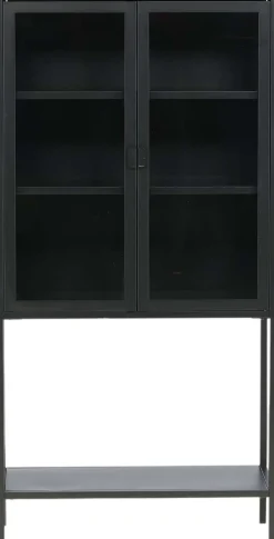 Vitrine en acier 2 portes Misha (Noir)