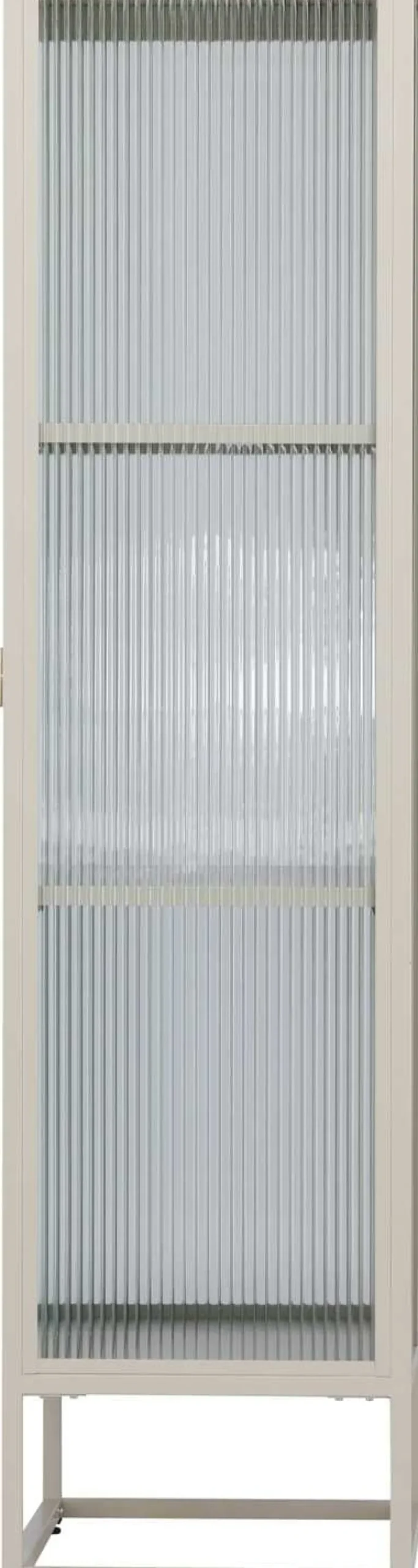 Vitrine en acier 70 x 40 x 160 cm Garis (Beige)