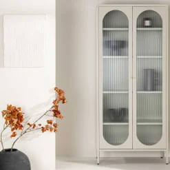 Vitrine en acier 80 x 35 x 180 cm Lima